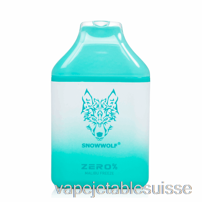 Vape Suisse Snowwolf Zero 5500 0% Sans Nicotine Jetable Malibu Freeze